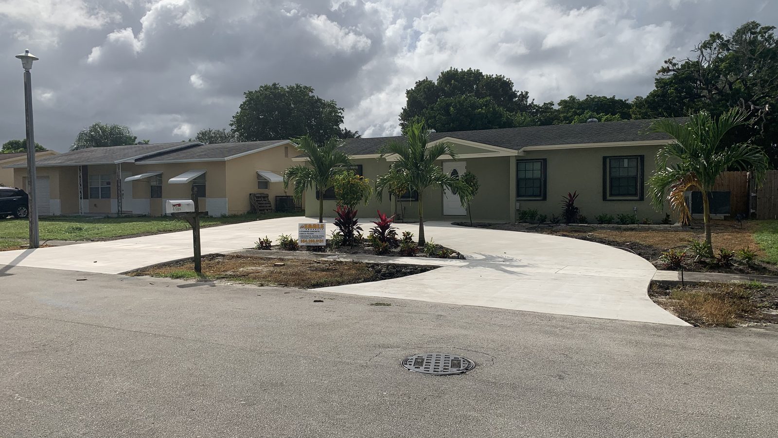 Driveway after — new concrete by Eagle Concrete Corp